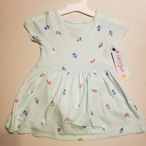 Cat & Jack Mint Floral Kids Dress
